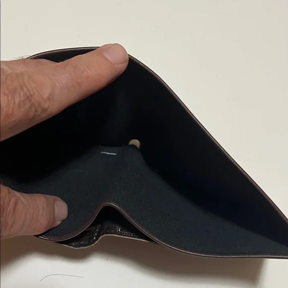 Men's Brown Pu Leather Thin Style Folding Wallet - Picture 4 of 6